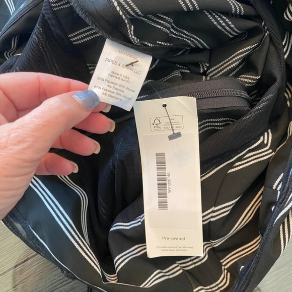 Veronica Beard Cypress Stripe Strapless Jumpsuit black 33799 - Picture 11 of 13